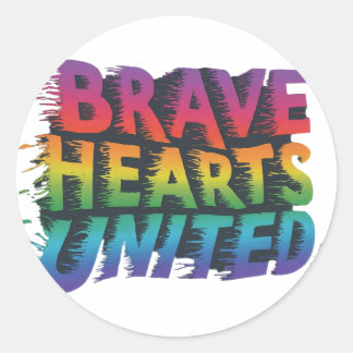 Pegatina Redonda Brave Hearts United