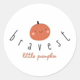Pegatina Redonda bravest little pumpkin Stickers childhood cancer 