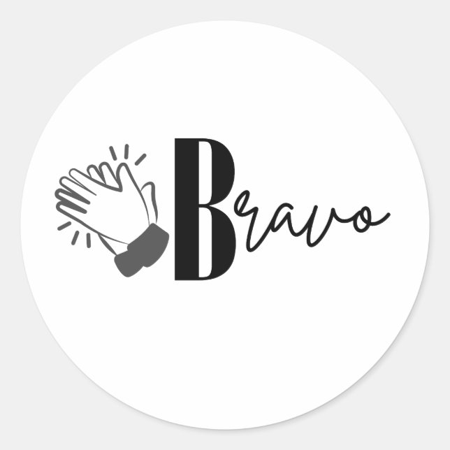 Pegatina Redonda Bravo (Anverso)