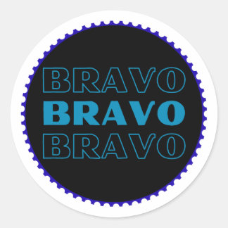 Pegatina Redonda Bravo Sticker – Motivation Reward Sticker for Stud