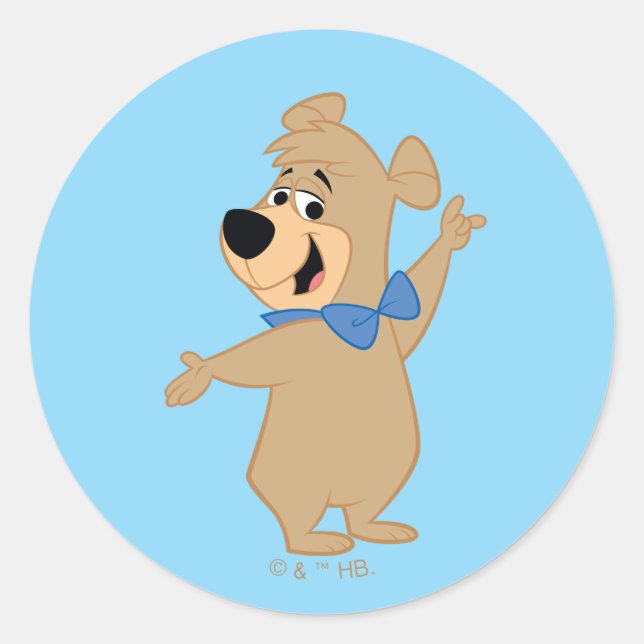 Pegatina Redonda Brazos De Oso De Boo Amplio (Anverso)