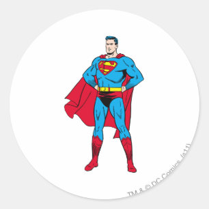 Pegatina Redonda Brazos de Superman doblados