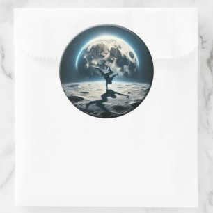 Pegatina Redonda "Breaker Cósmico" - ¡Bailar más allá de los límite