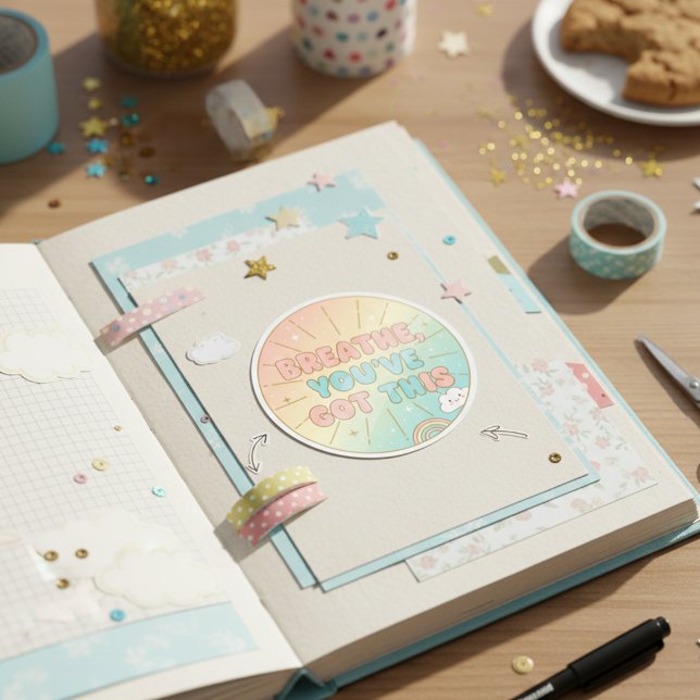 Pegatina Redonda Breathe, You’ve Got This Sticker  (Subido por el creador)