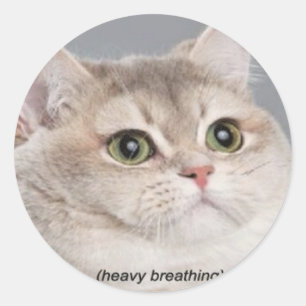 Pegatina Redonda breathing* *heavy