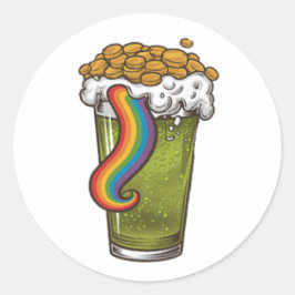 Pegatina Redonda Brecha arco iris