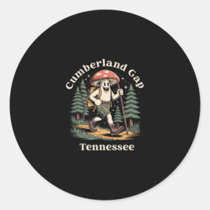Pegatina Redonda Brecha de Cumberland Tennessee Senderismo Hongo Va