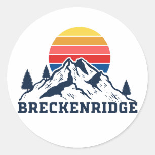 Pegatina Redonda Breckenridge Colorado