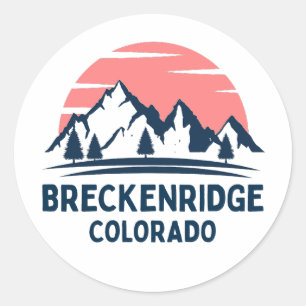 Pegatina Redonda Breckenridge Colorado