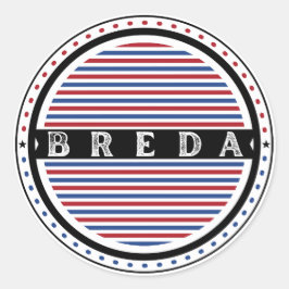 Pegatina Redonda Breda City Pride Emblem – Dutch Identity