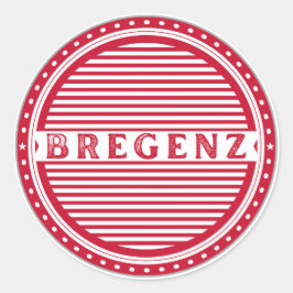 Pegatina Redonda Bregenz City Pride Emblem – Austria Identity