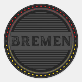 Pegatina Redonda Bremen City Pride Emblem – German Identity