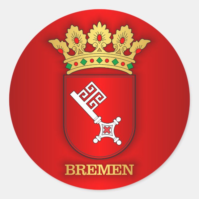 Pegatina Redonda Bremen COA (Anverso)