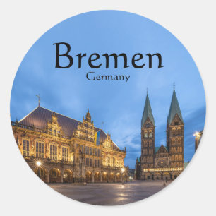 Pegatina Redonda Bremen Souvenir