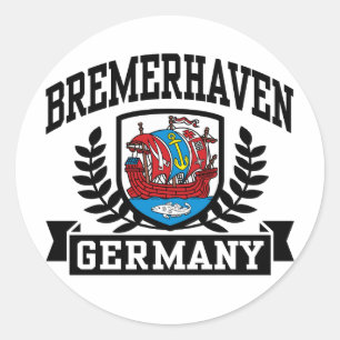 Pegatina Redonda Bremerhaven Alemania