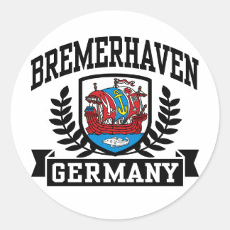 Pegatina Redonda Bremerhaven Alemania