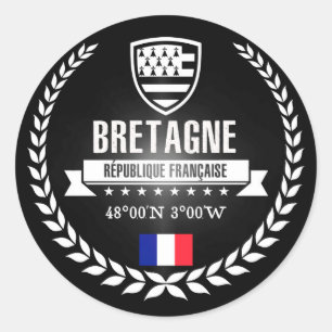 Pegatina Redonda Bretagne