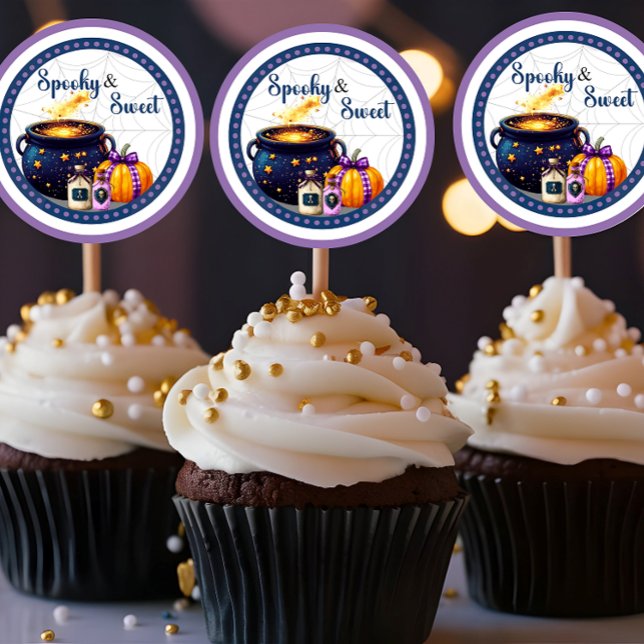 Pegatina Redonda Brewing A Baby_ Spooky n Sweet (Subido por el creador)