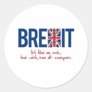 Pegatina Redonda BREXIT - Es como y salir - -