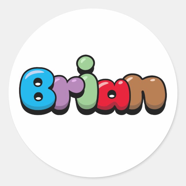 Pegatina Redonda Brian (Anverso)