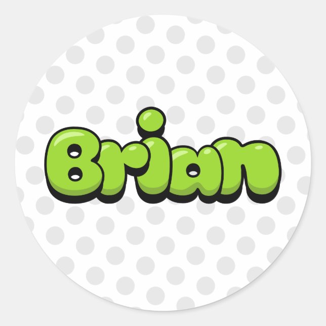 Pegatina Redonda Brian (Anverso)