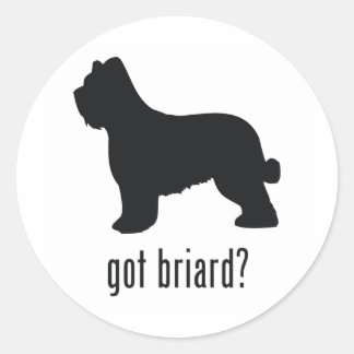 Pegatina Redonda Briard