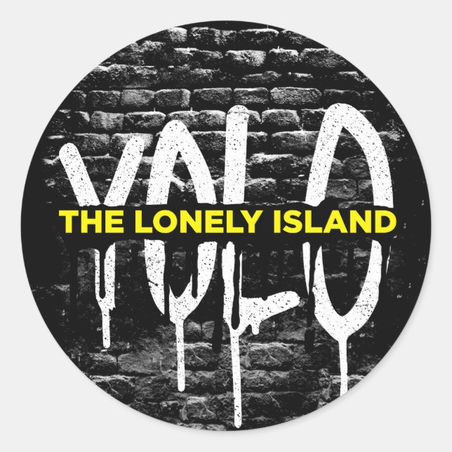 Pegatina Redonda Brick Drip (Anverso)