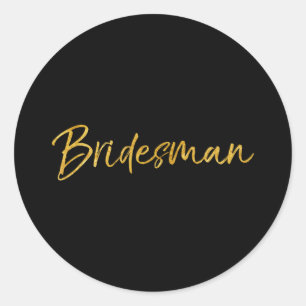 Pegatina Redonda Brida &amp; Groom Boda Design Studio Mens Black