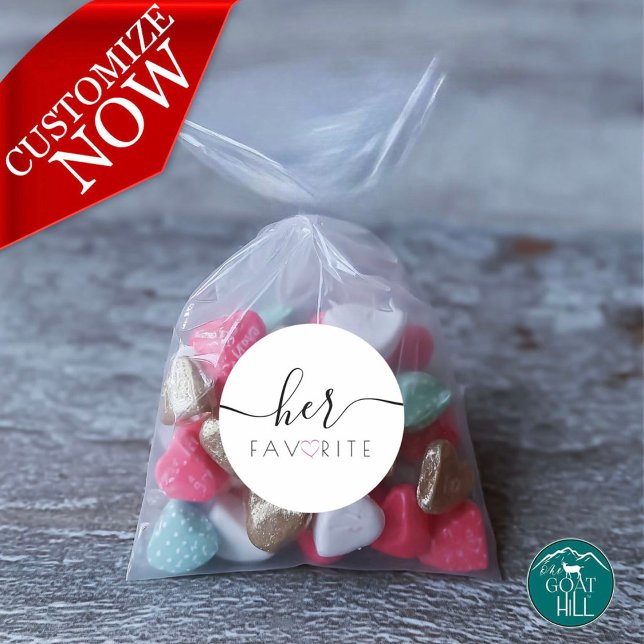 Pegatina Redonda Bridal Shower Her Favorite  (Subido por el creador)