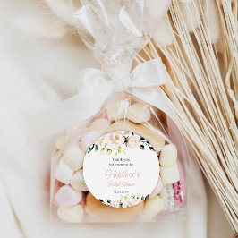 Pegatina Redonda Bridal Shower RoseGold Bachelorette Party