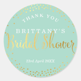 Pegatina Redonda BRIDAL SHOWER SEAL elegante mini-fábrica de confet