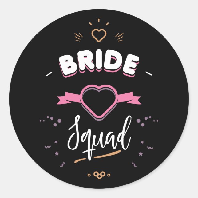 Pegatina Redonda Bride squad (Anverso)
