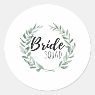 Pegatina Redonda Bride Squad