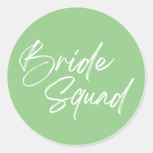 Pegatina Redonda Bride Squad