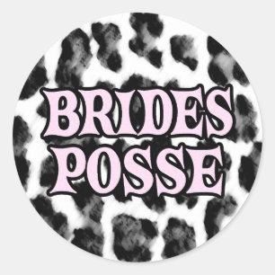 Pegatina Redonda Brides Posse