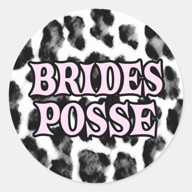 Pegatina Redonda Brides Posse (Anverso)