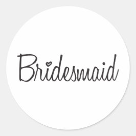 Pegatina Redonda Bridesmaid