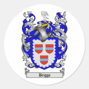 PEGATINA REDONDA BRIGGS FAMILIAR CREST - TRANSMITE EL ABRIGO DE ARM