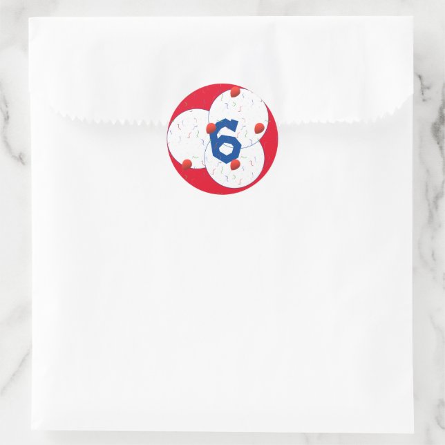 Pegatina Redonda Bright Balones y Confetti Cumpleaños (Bolso)