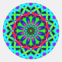 Bright Neon Kaleidoscope | Resumen de Mandala