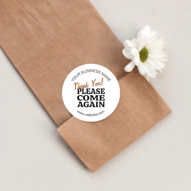 Pegatina Redonda Bright Vintage Inspiró "¡Gracias Volviste!" (Subido por el creador)