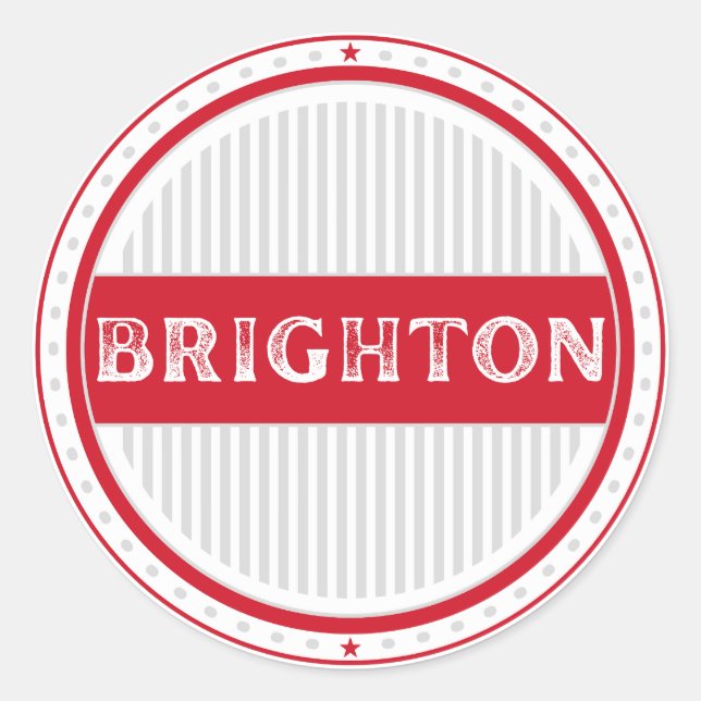 Pegatina Redonda Brighton City Pride Emblem – English Identity (Anverso)