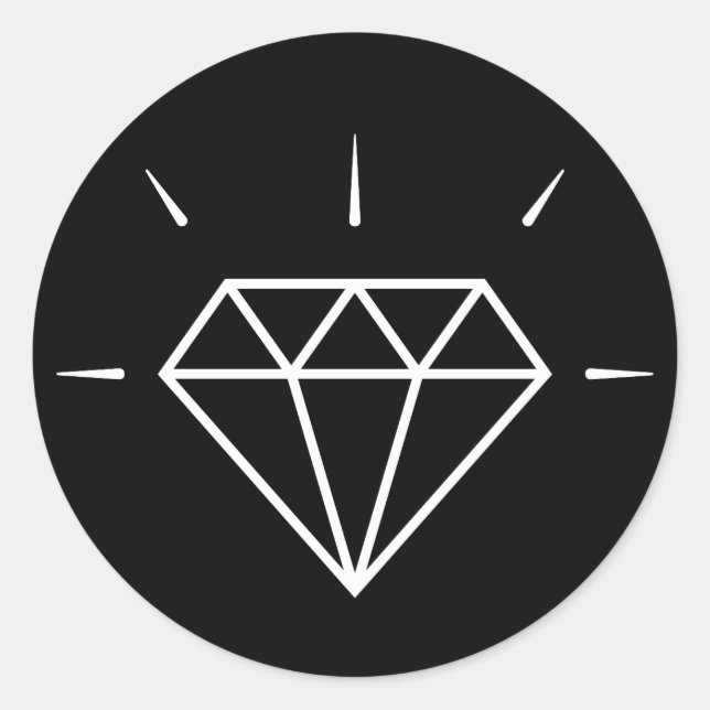 Pegatina Redonda ¡Brilla como un diamante! (Anverso)