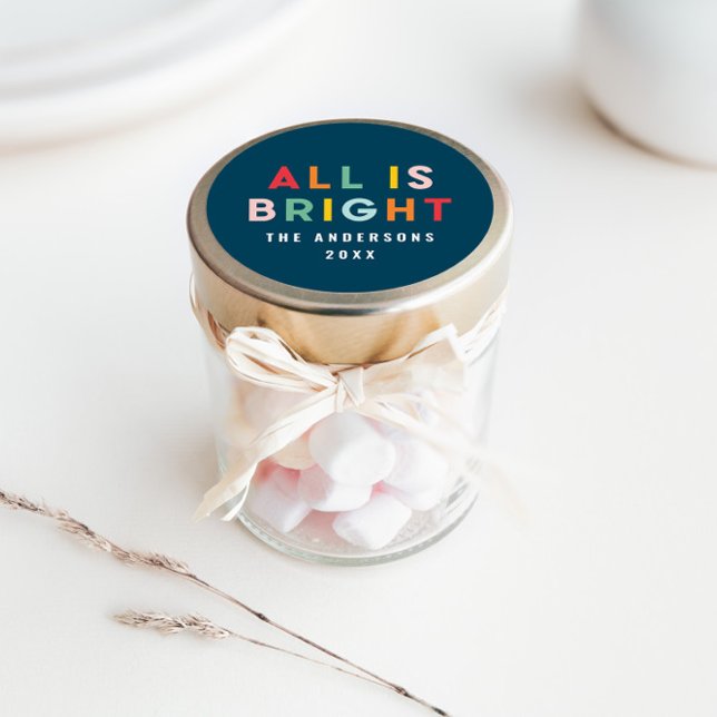 Pegatina Redonda Brillante 1 foto azul marino familia de Navidades  (Subido por el creador)