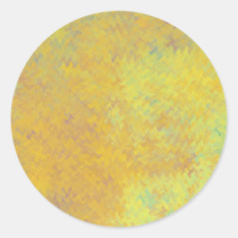 Pegatina Redonda Brillante Artsy Golden Marbble