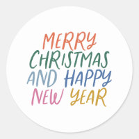 Brillante colorido Feliz Navidad Feliz Año Nuevo