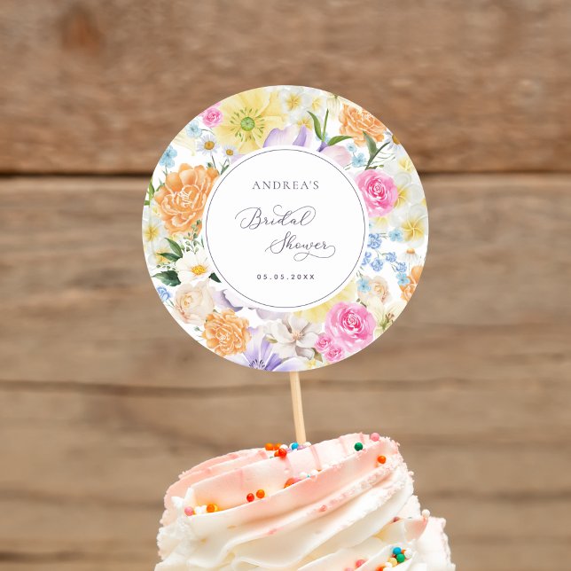 Pegatina Redonda Brillante Jardín Floral Primavera Veraniego Ducha  (Subido por el creador)