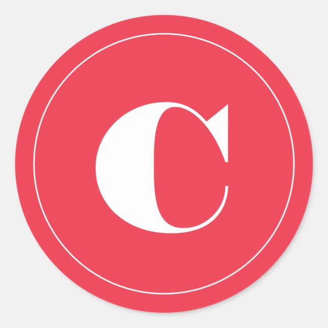 Pegatina Redonda Brillante y audaz regalo inicial de vacaciones (Anverso)