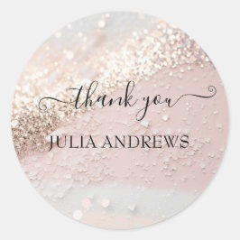 Pegatina Redonda Brillo "¡Gracias!" específico del cliente