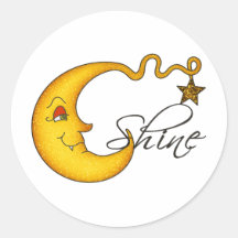 Brillo lunar brillante con estrella